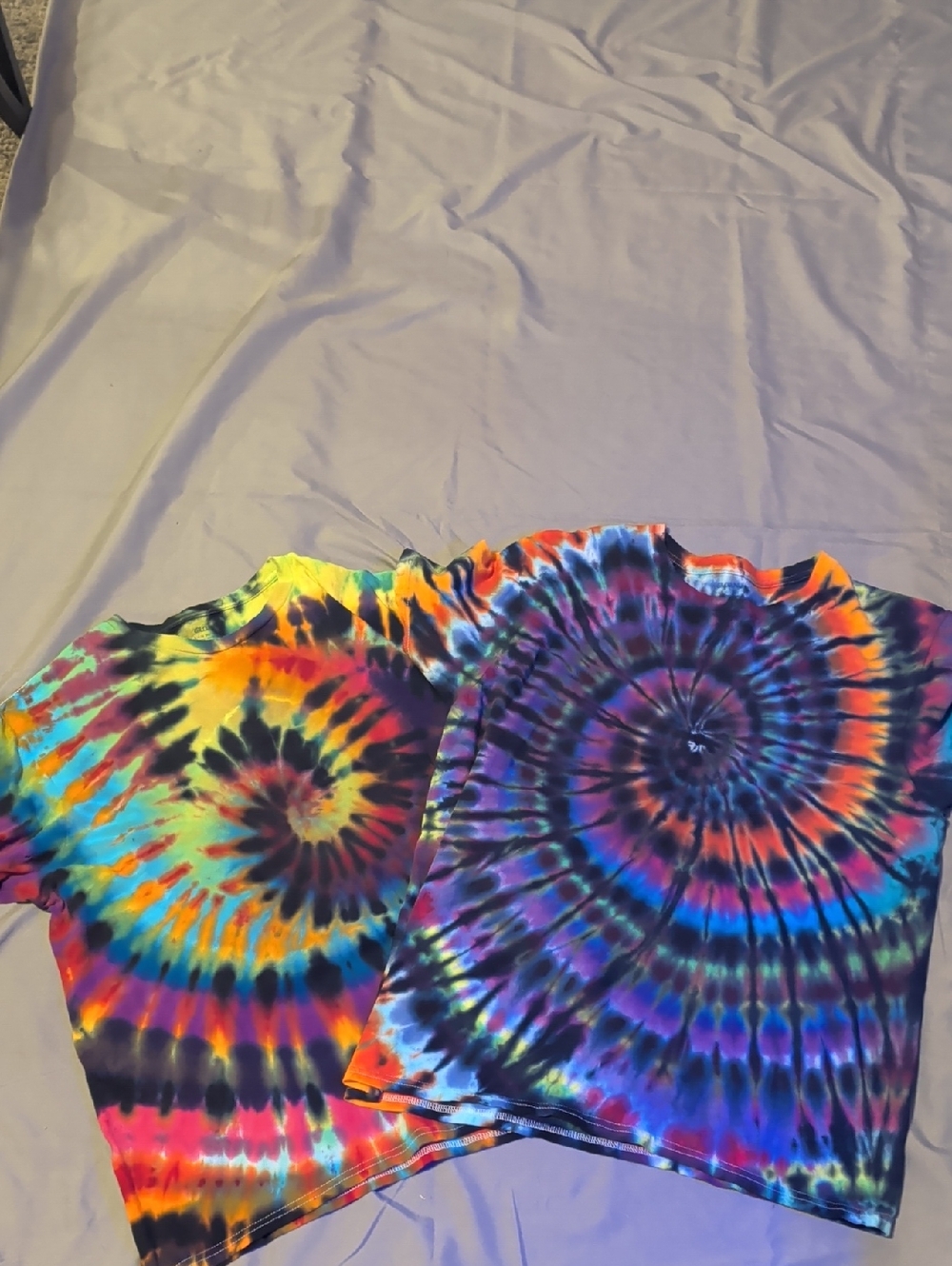 Unisex Rainbow Spiral Tie-Dye Short Sleeve Tee - Vibrant Multicolor 2 For $10